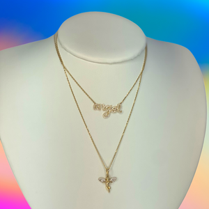 Flying Cherub Necklace