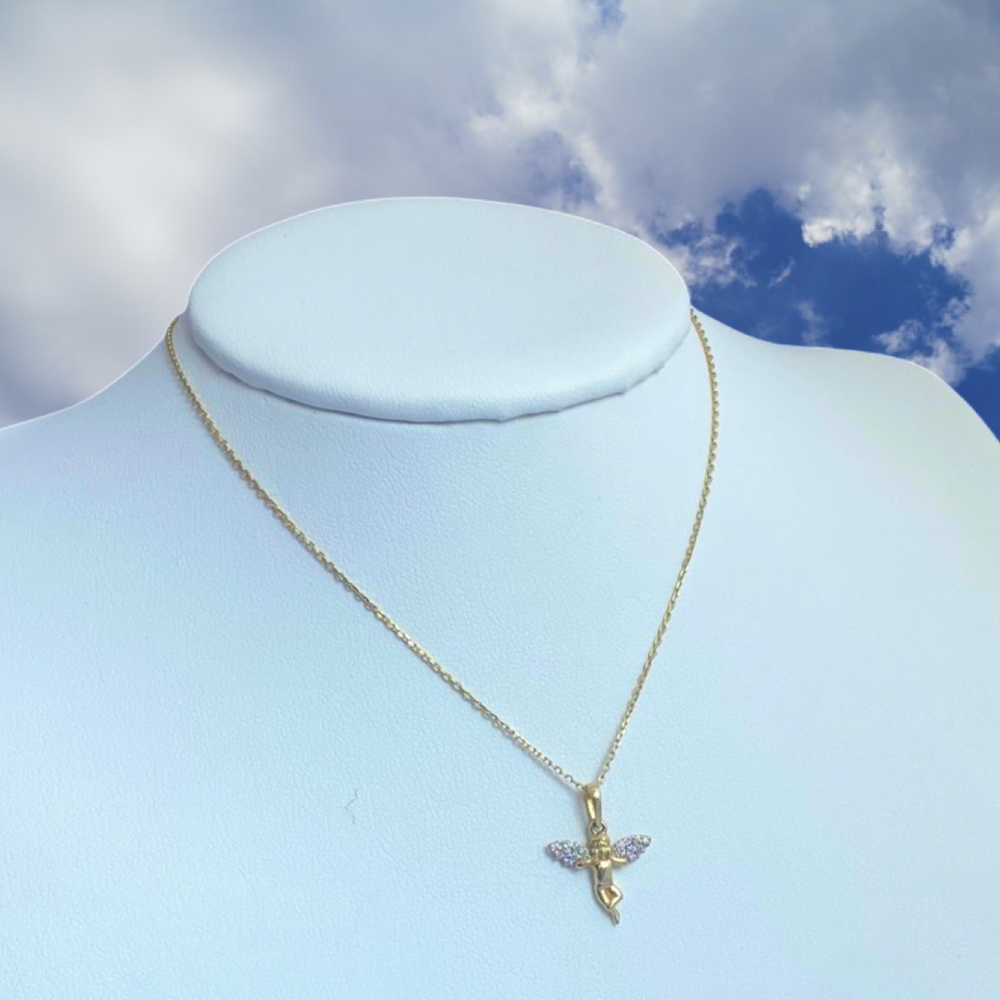 Flying Cherub Necklace