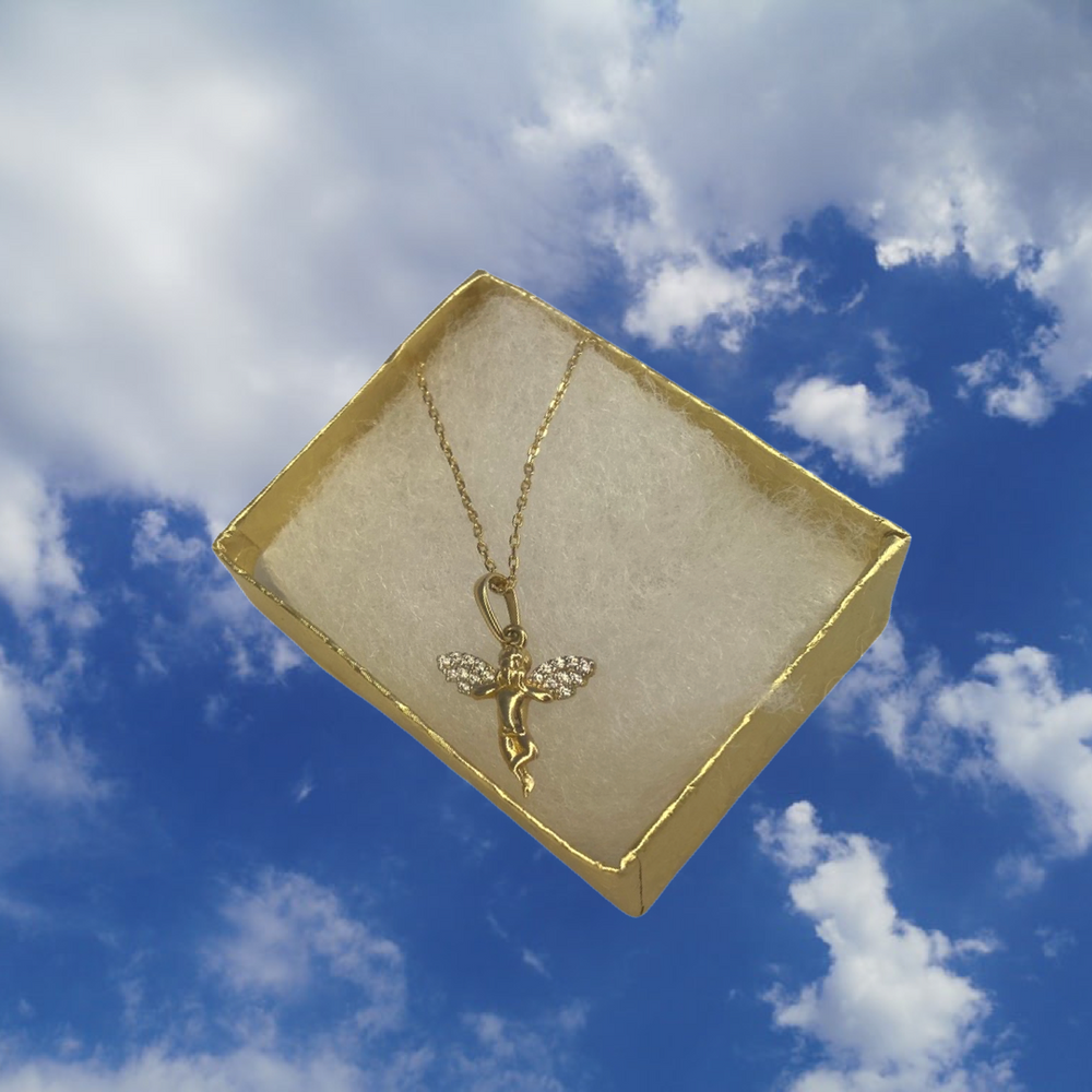 Flying Cherub Necklace
